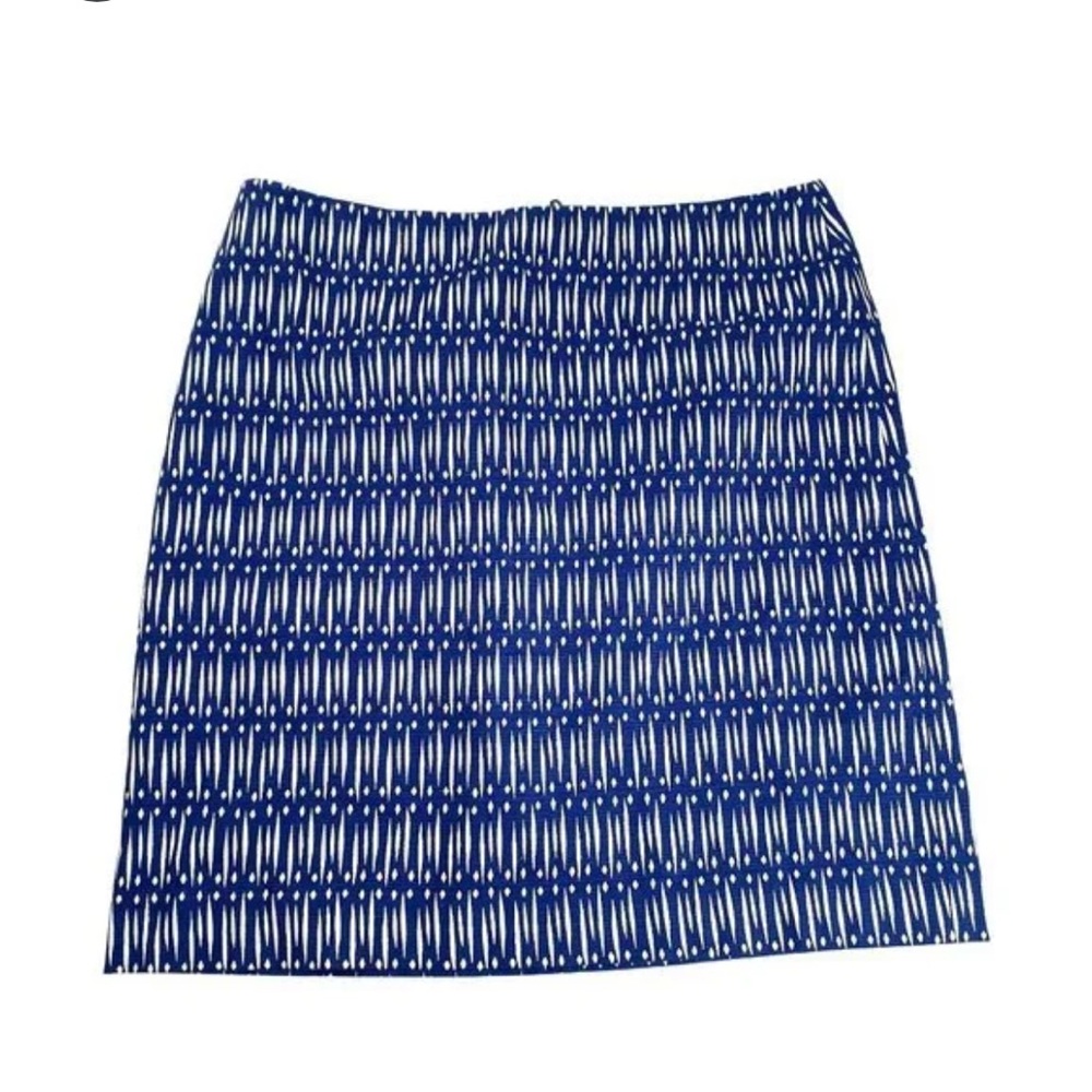 Ann‎ Taylor Blue Patterned Women's Skirt Pencil Short cons